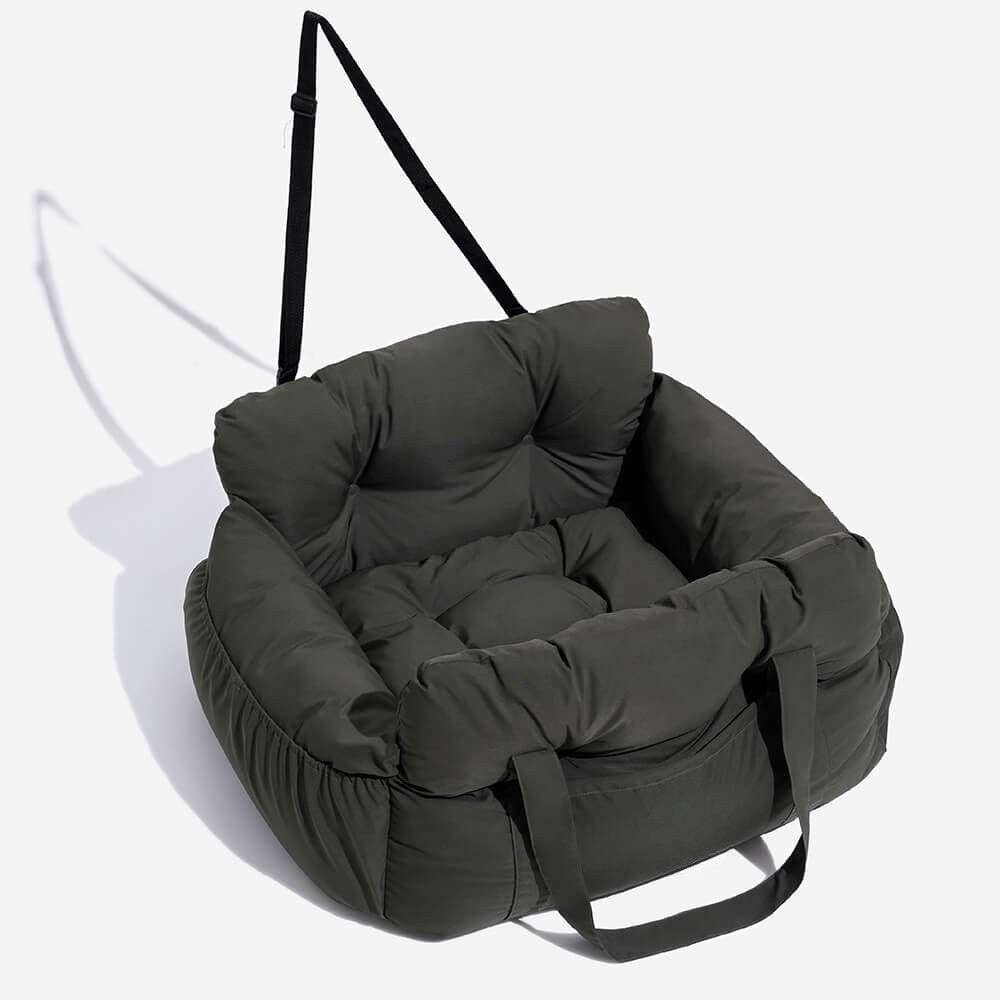 Lit de voyage et siège auto 3-en-1 pour chien avec sangle de transport