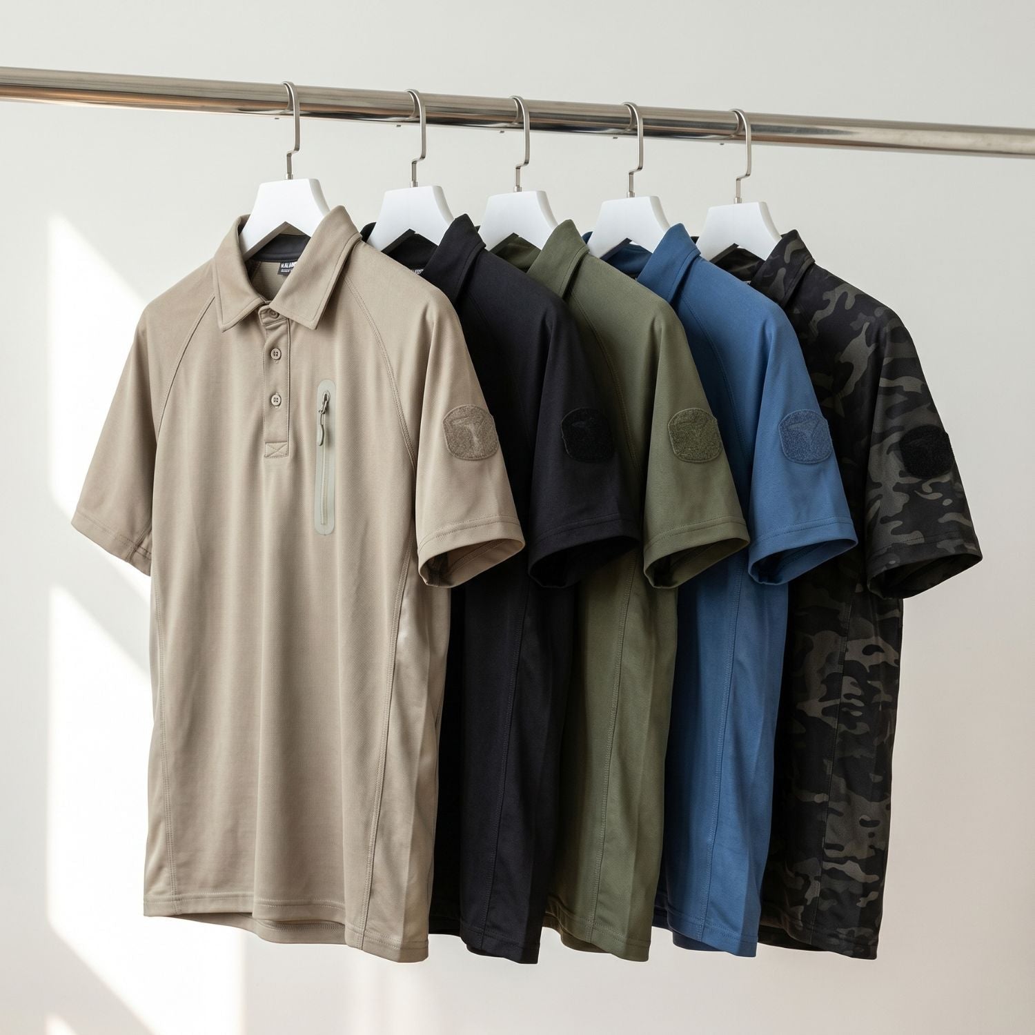 Men’s Quick-Dry Polo Shirt – Zip-Pocket Hiking & Outdoor Top