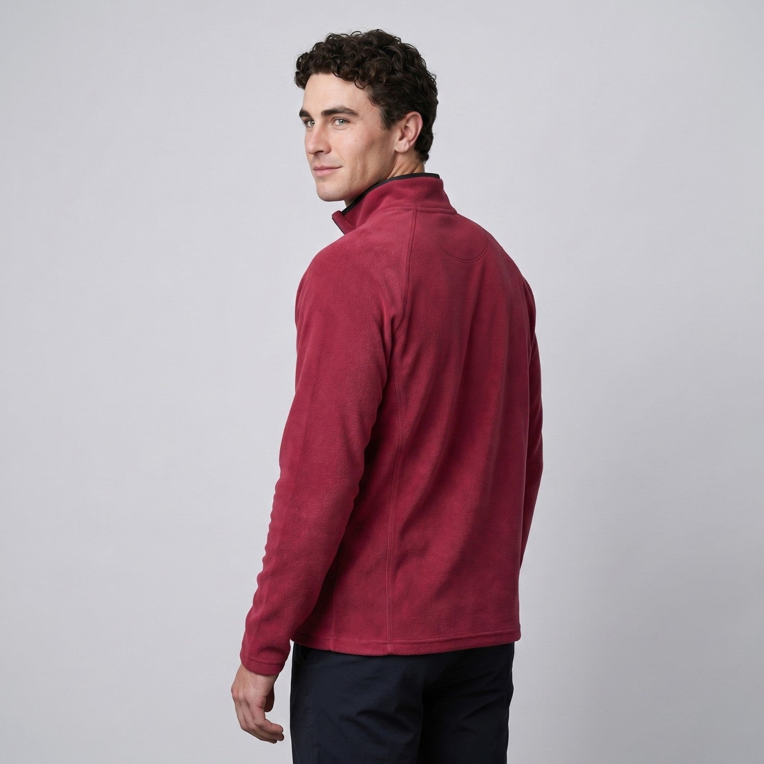 Men’s Quarter-Zip Fleece Pullover – Lightweight Hiking & Camping Mid-Layer