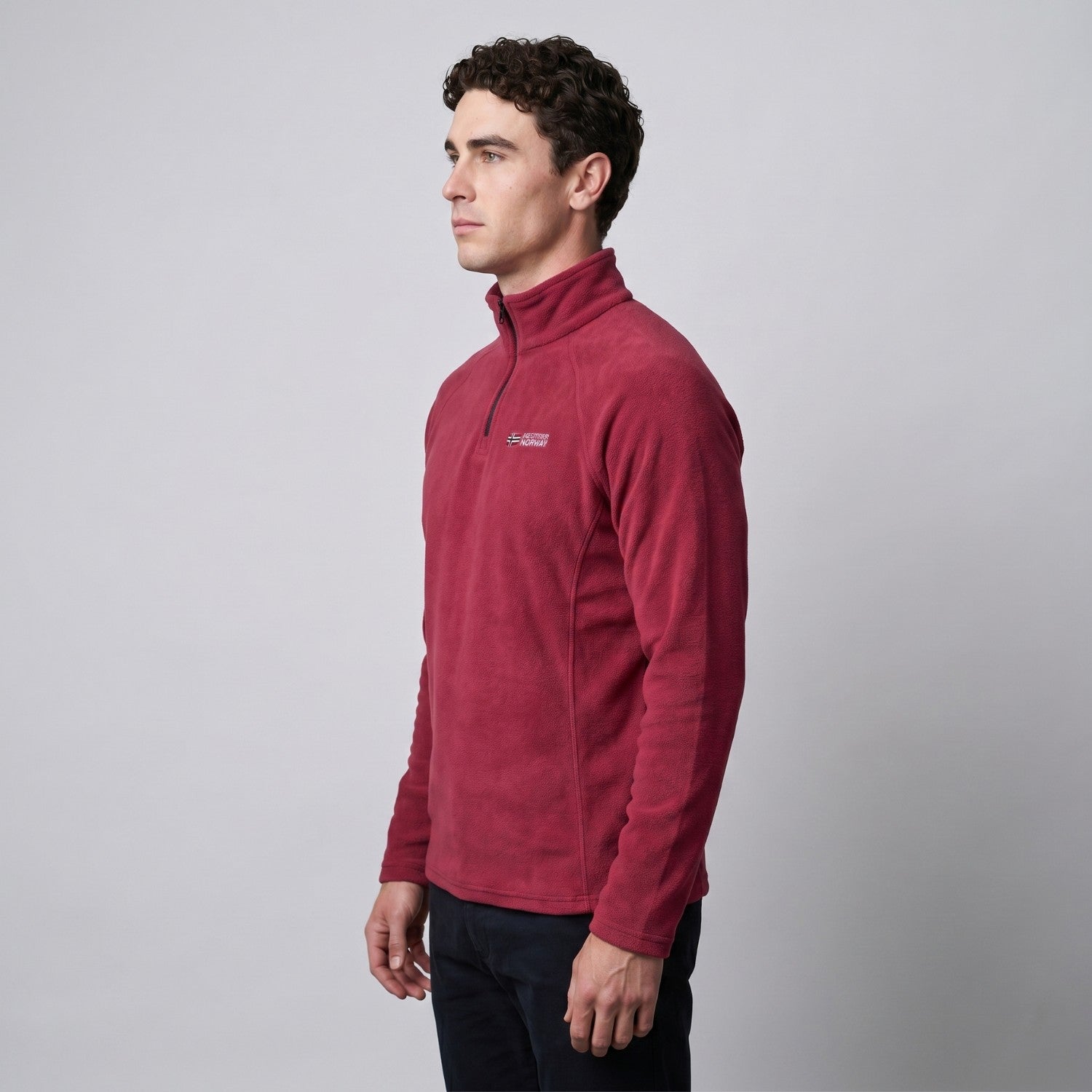 Men’s Quarter-Zip Fleece Pullover – Lightweight Hiking & Camping Mid-Layer