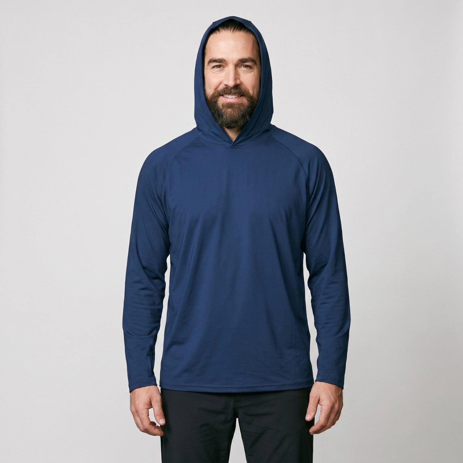 Men’s UPF 50+ Sun Hoodie – Quick-Dry Hiking & Fishing Top with Thumb Loops