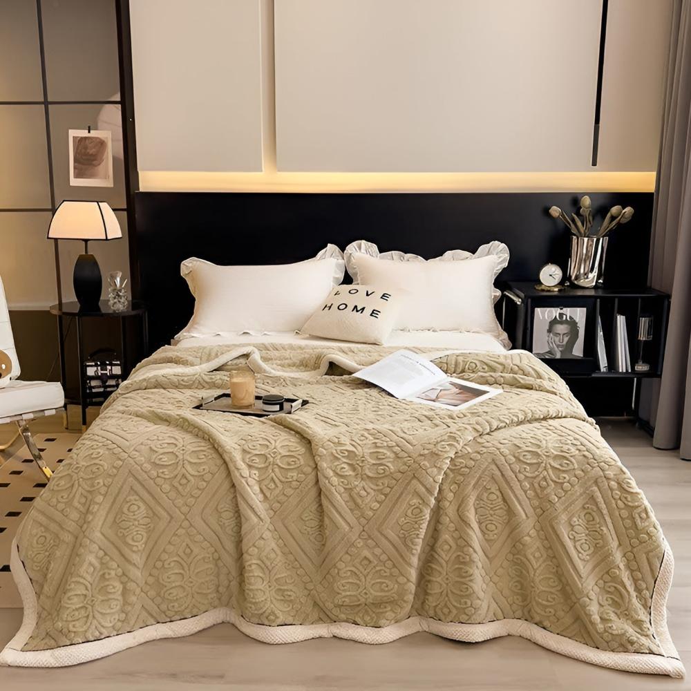 Plaid sherpa mandala en velours douillet pour la décoration intérieure et la chaleur