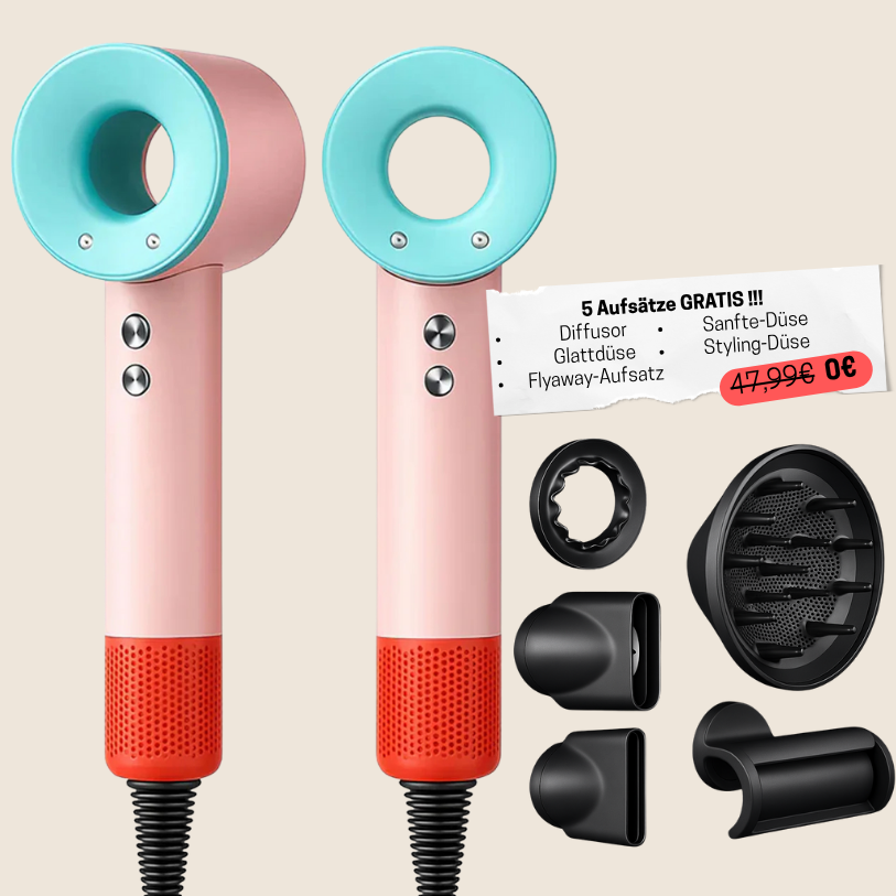 Kit 5-en-1 de sèche-cheveux et outil de coiffage – embouts pour sécher, lisser et donner du volume