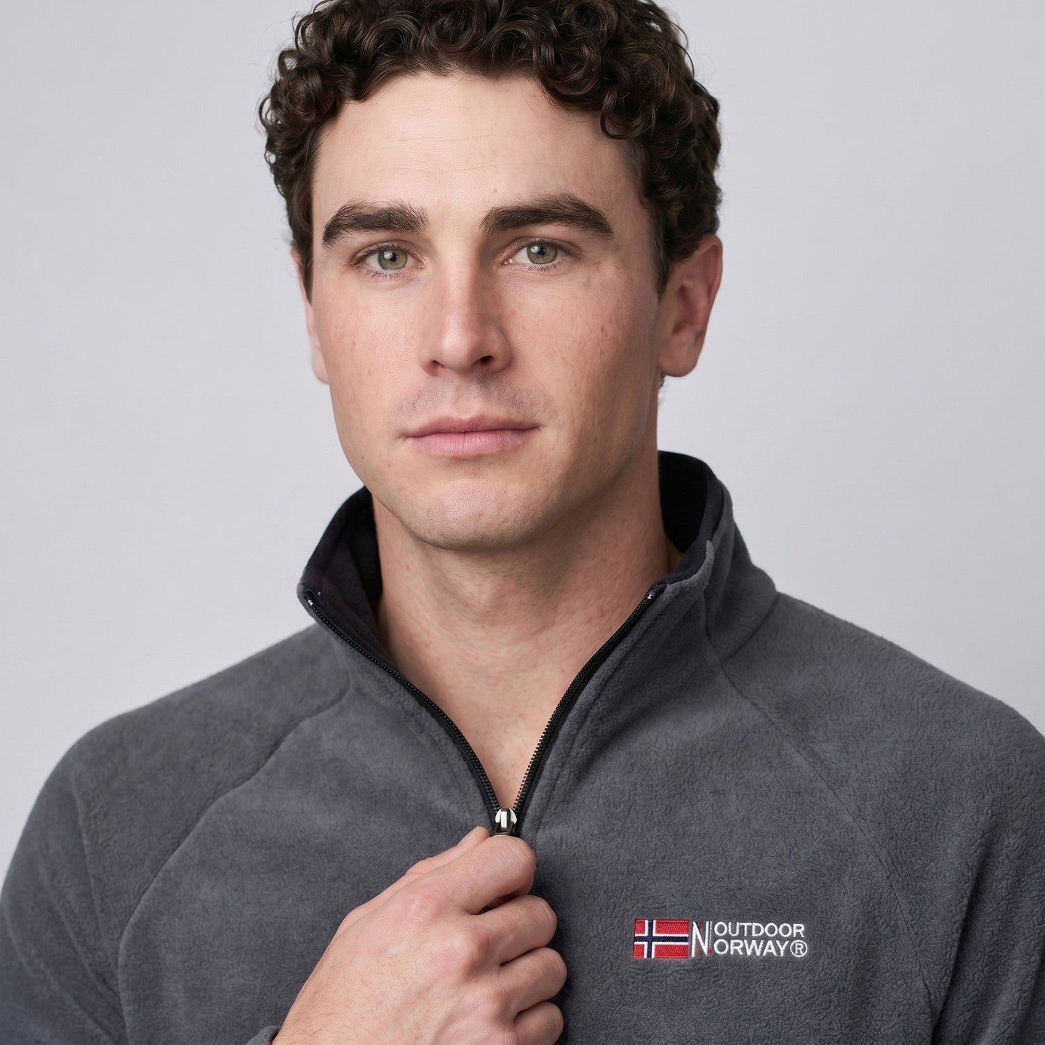 Men’s Quarter-Zip Fleece Pullover – Lightweight Hiking & Camping Mid-Layer