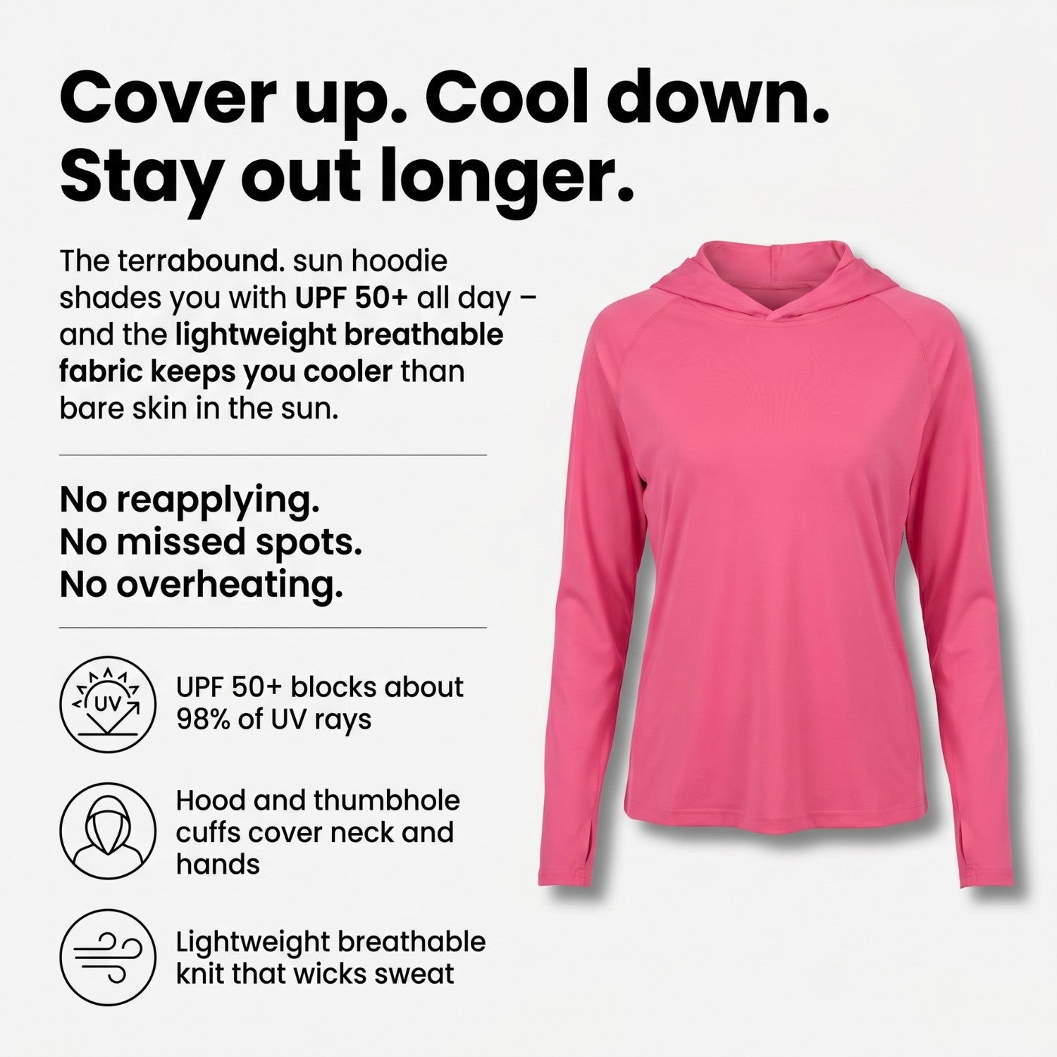 Women’s UPF 50+ Sun Hoodie – Lightweight UV Protection Outdoor Top
