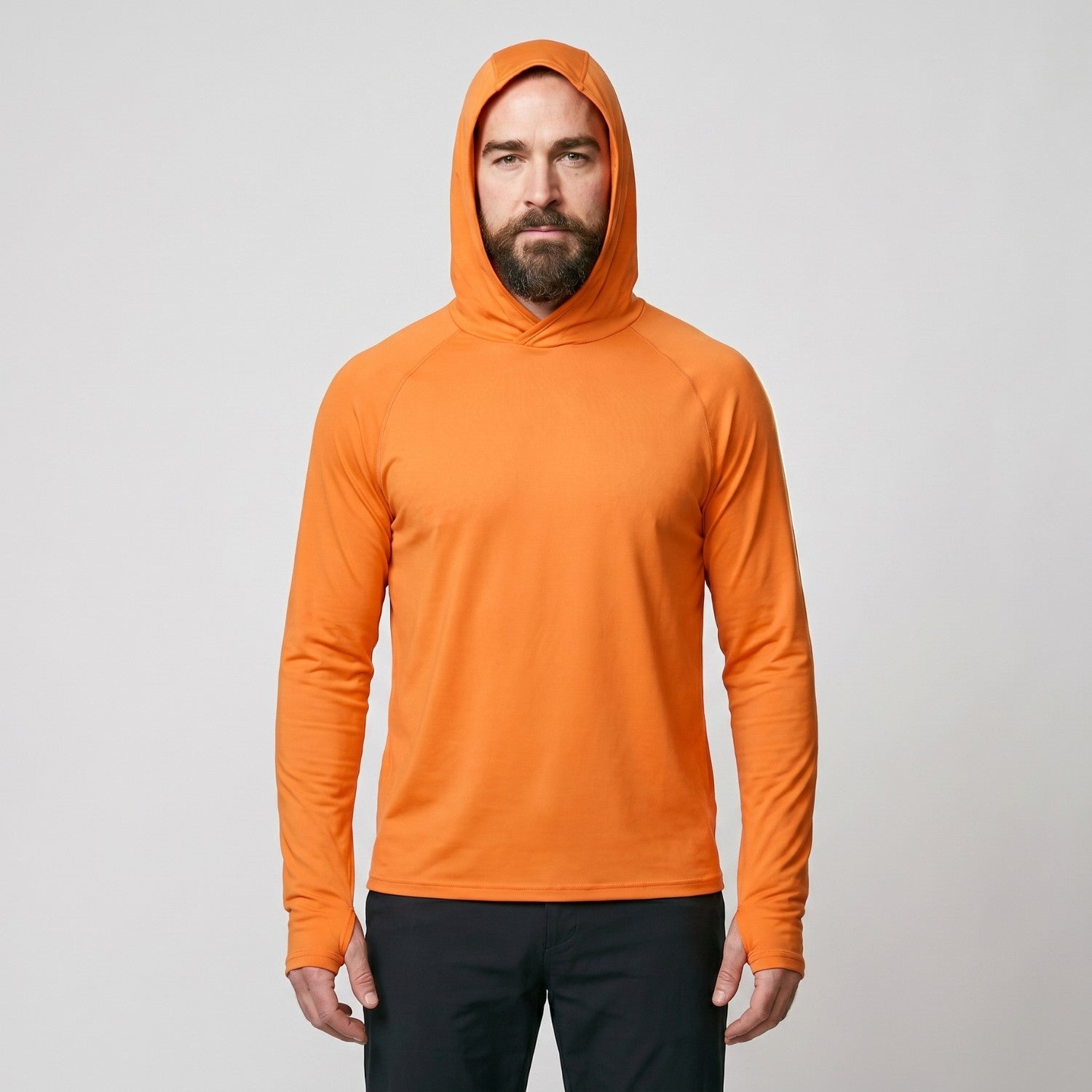Men’s UPF 50+ Sun Hoodie – Quick-Dry Hiking & Fishing Top with Thumb Loops