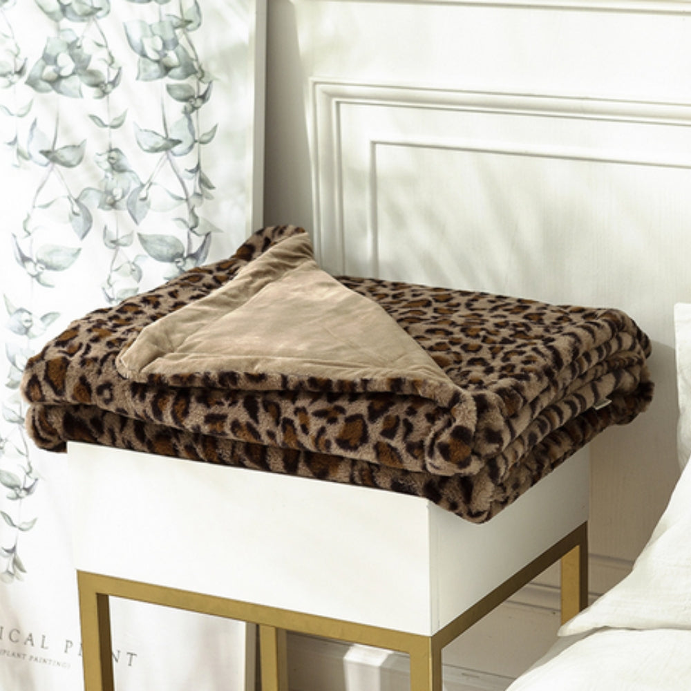 Plaid imprimé léopard Cozy pour la décoration intérieure et la chaleur