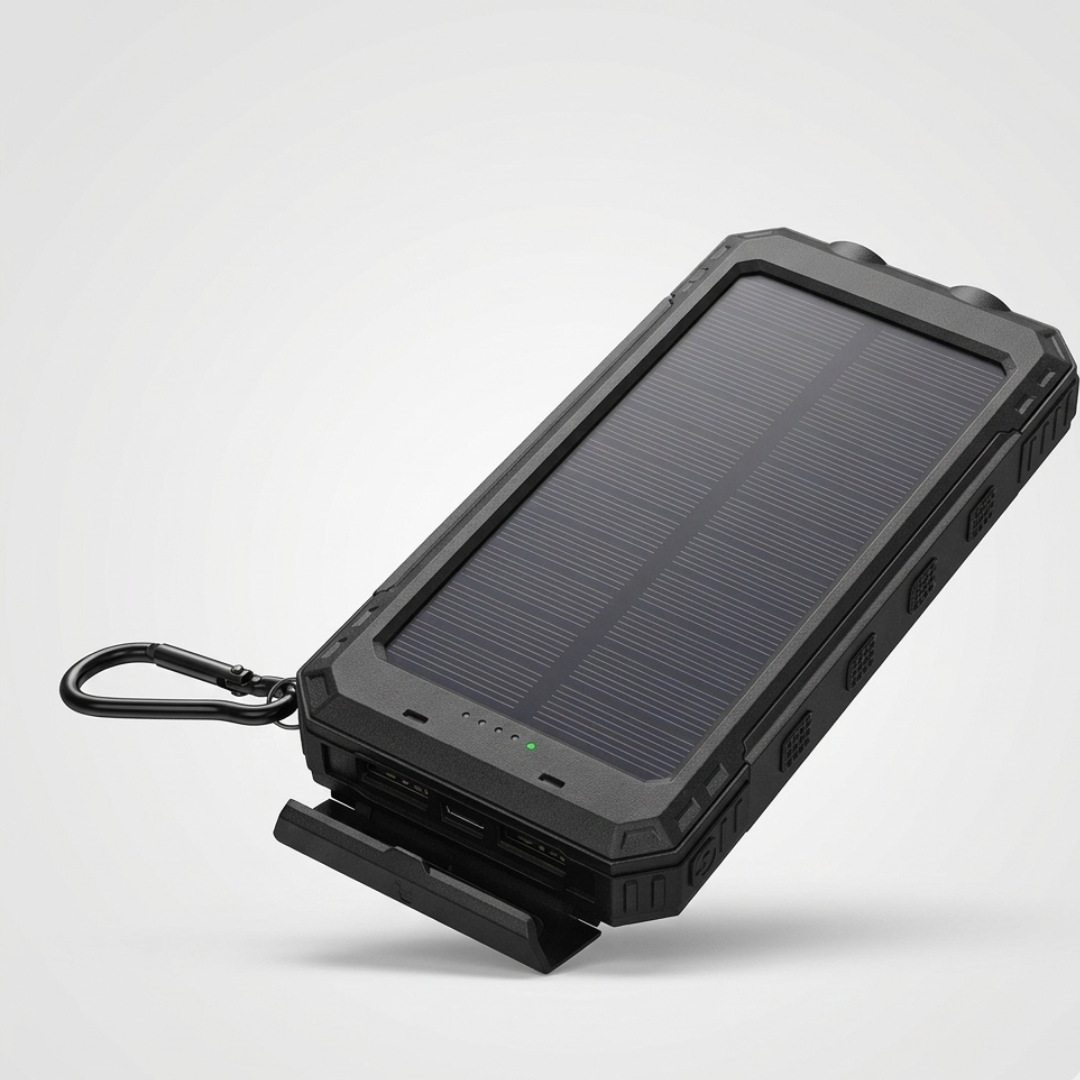20,000mAh Solar Power Bank – Portable USB Charger for Hiking & Camping