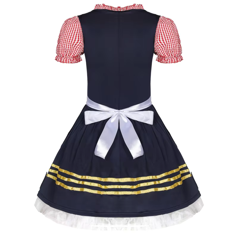 Dirndl für Damen mit hochgeschlossenem Ausschnitt
