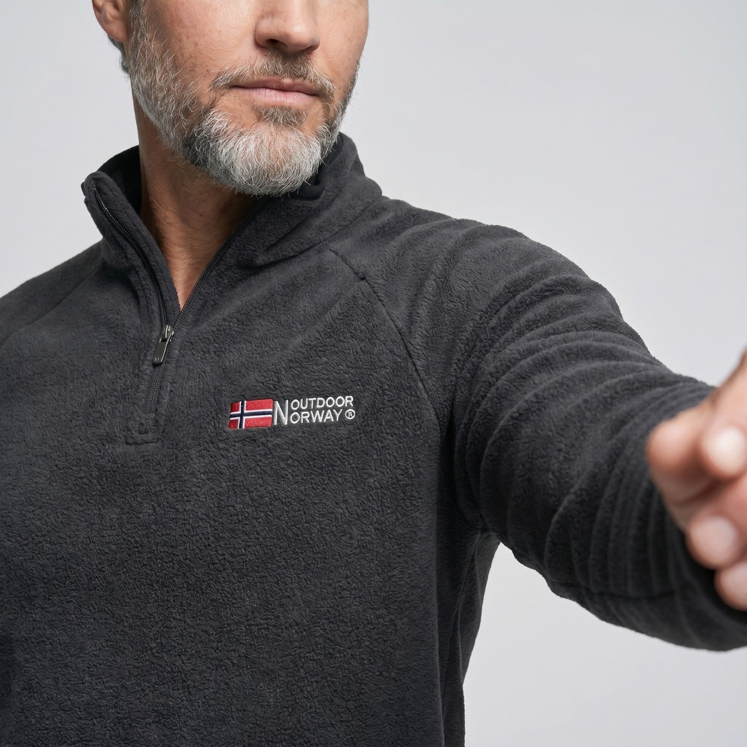 Men’s Quarter-Zip Fleece Pullover – Lightweight Hiking & Camping Mid-Layer