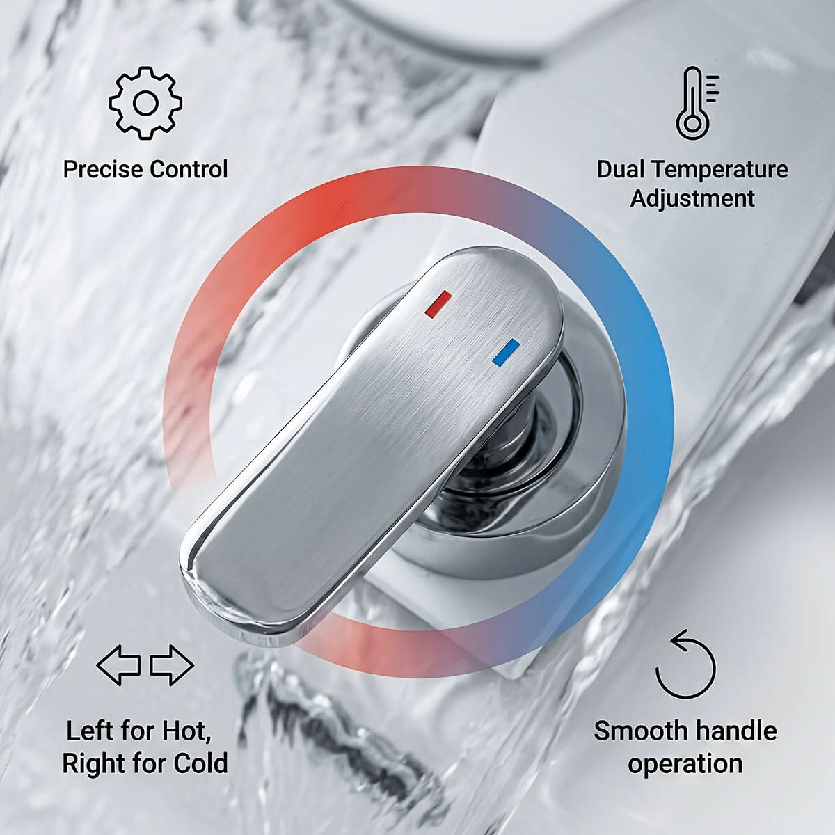 Mirror Waterfall Basin Faucet – ArcFlow Modern Bathroom Tap