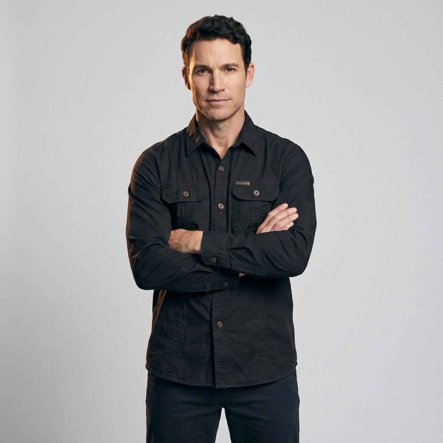 Men’s Lightweight Long-Sleeve Outdoor Shirt – Durable Cotton-Blend Top