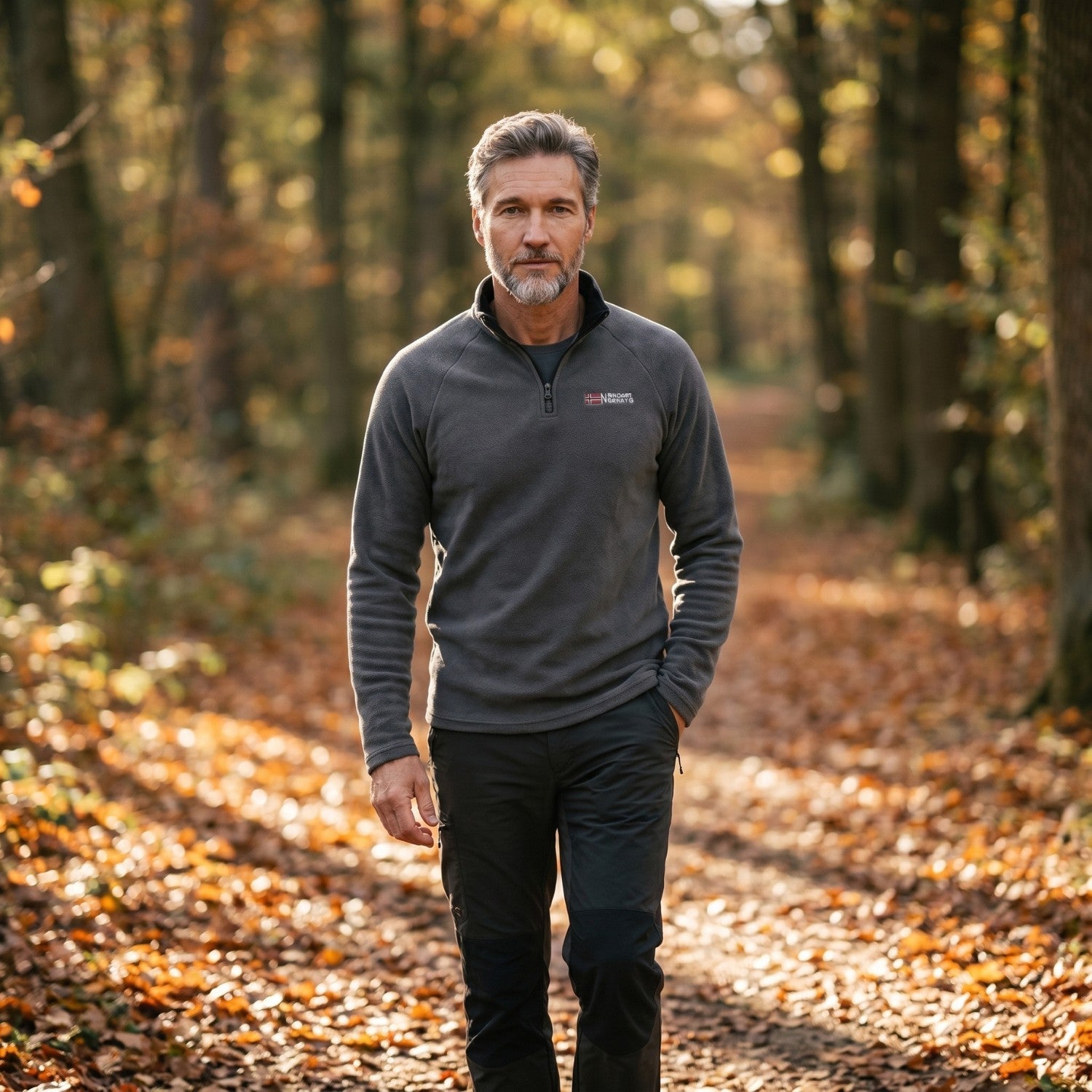 Men’s Quarter-Zip Fleece Pullover – Lightweight Hiking & Camping Mid-Layer