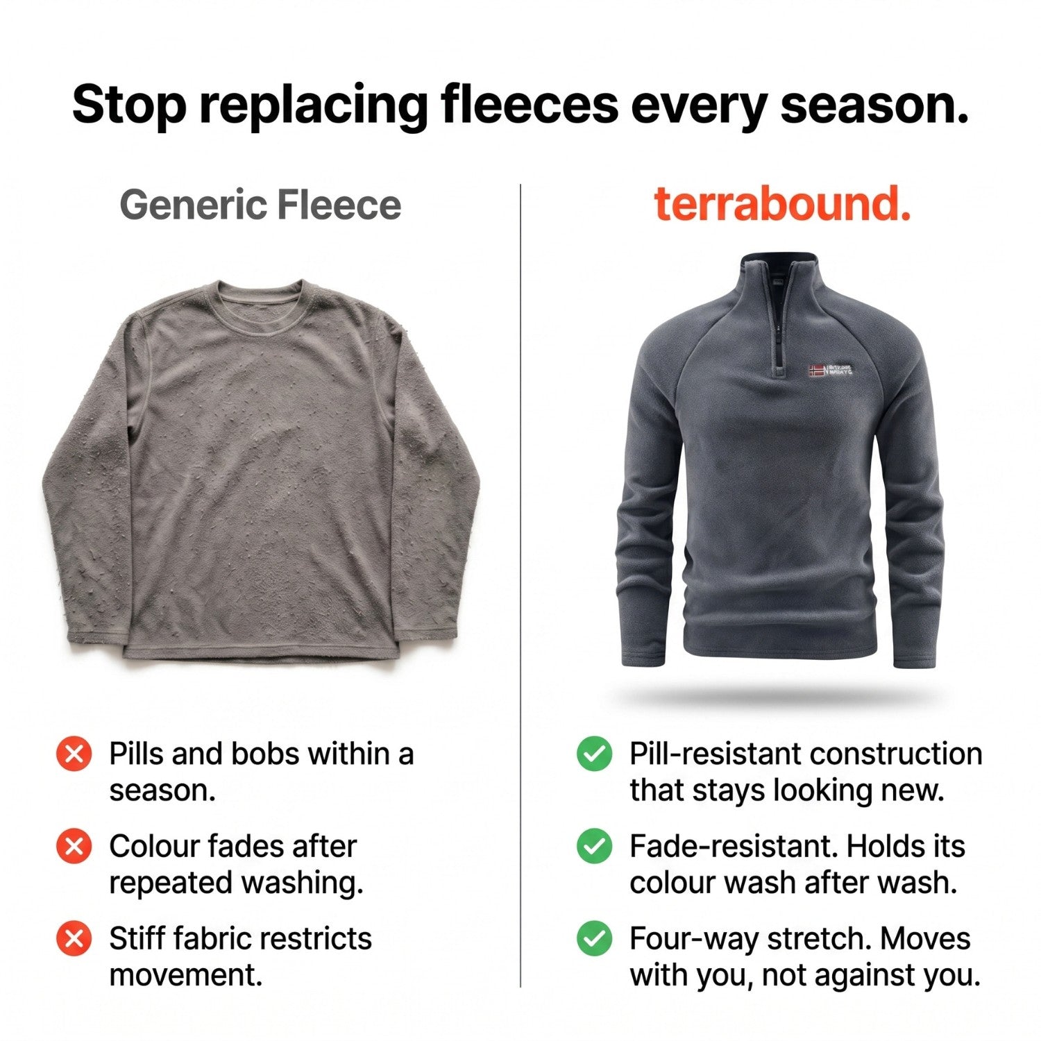 Men’s Quarter-Zip Fleece Pullover – Lightweight Hiking & Camping Mid-Layer
