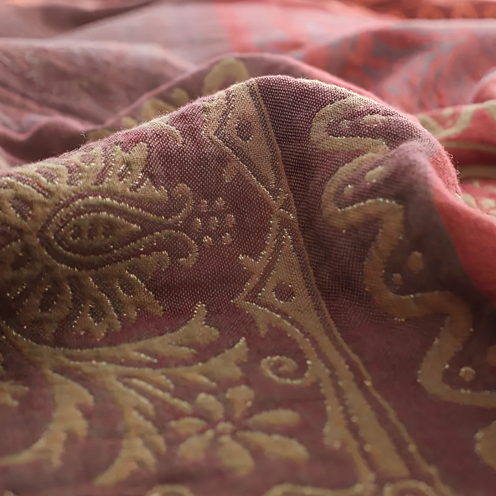 Plaid à pompons mandala bohème pour une décoration intérieure douillette