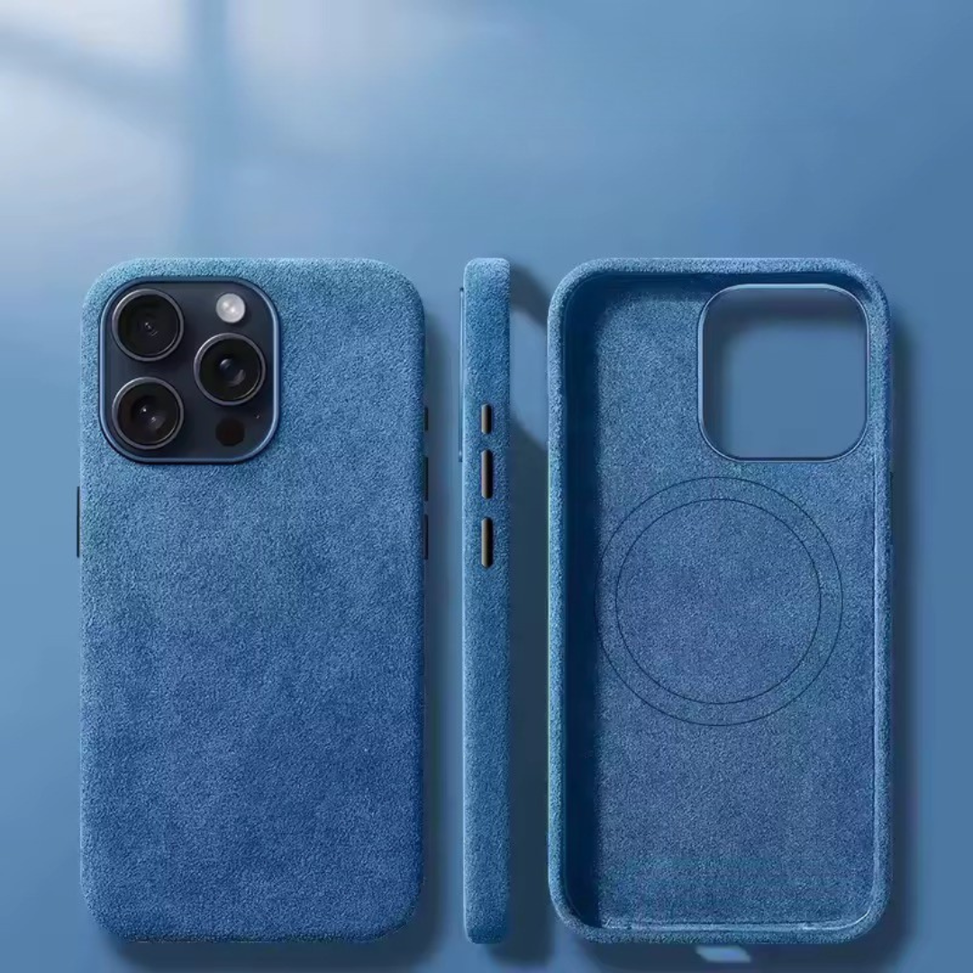 Slim Magnetic Phone Case - Soft Microfiber Leather - Effect Protective Cover
