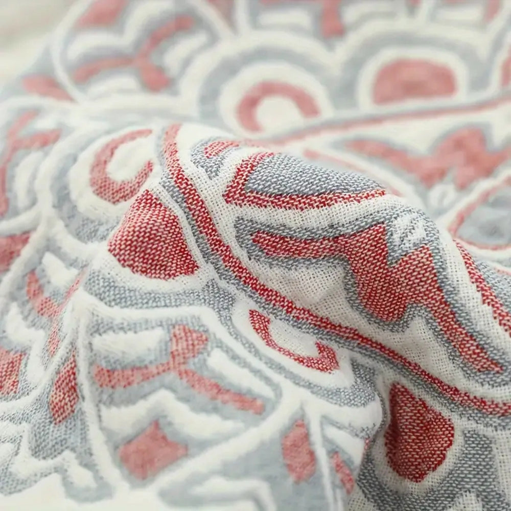 Plaid en coton floral confortable pour décoration intérieure et confort