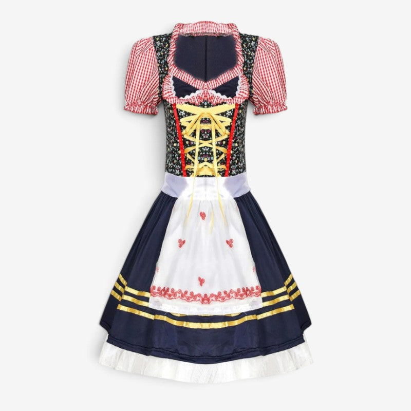 Dirndl für Damen mit hochgeschlossenem Ausschnitt