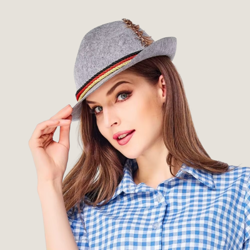 Unisex-Oktoberfesthut mit dekorativen Details
