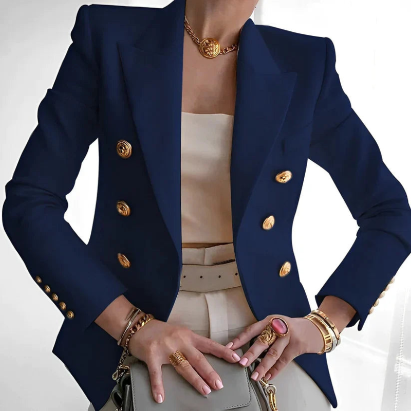 Blazer structuré pour femme avec épaules marquées