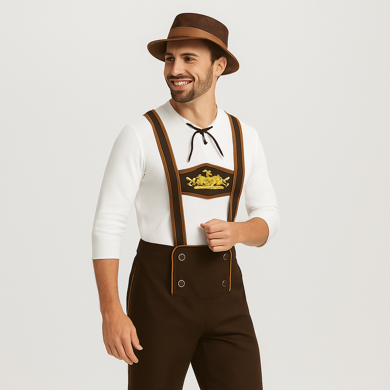 Ensemble traditionnel pour homme avec pantalon brodé