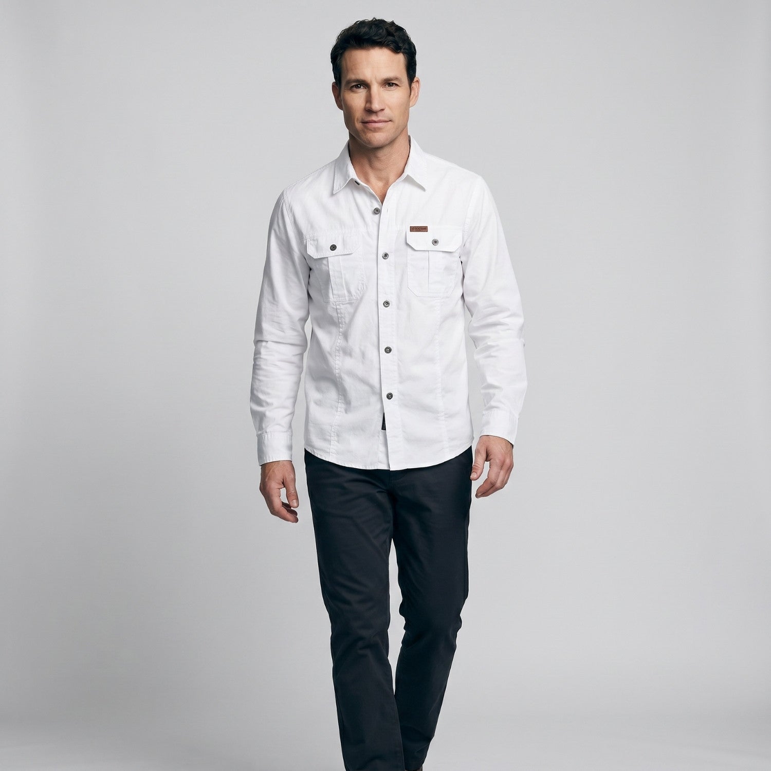 Men’s Lightweight Long-Sleeve Outdoor Shirt – Durable Cotton-Blend Top