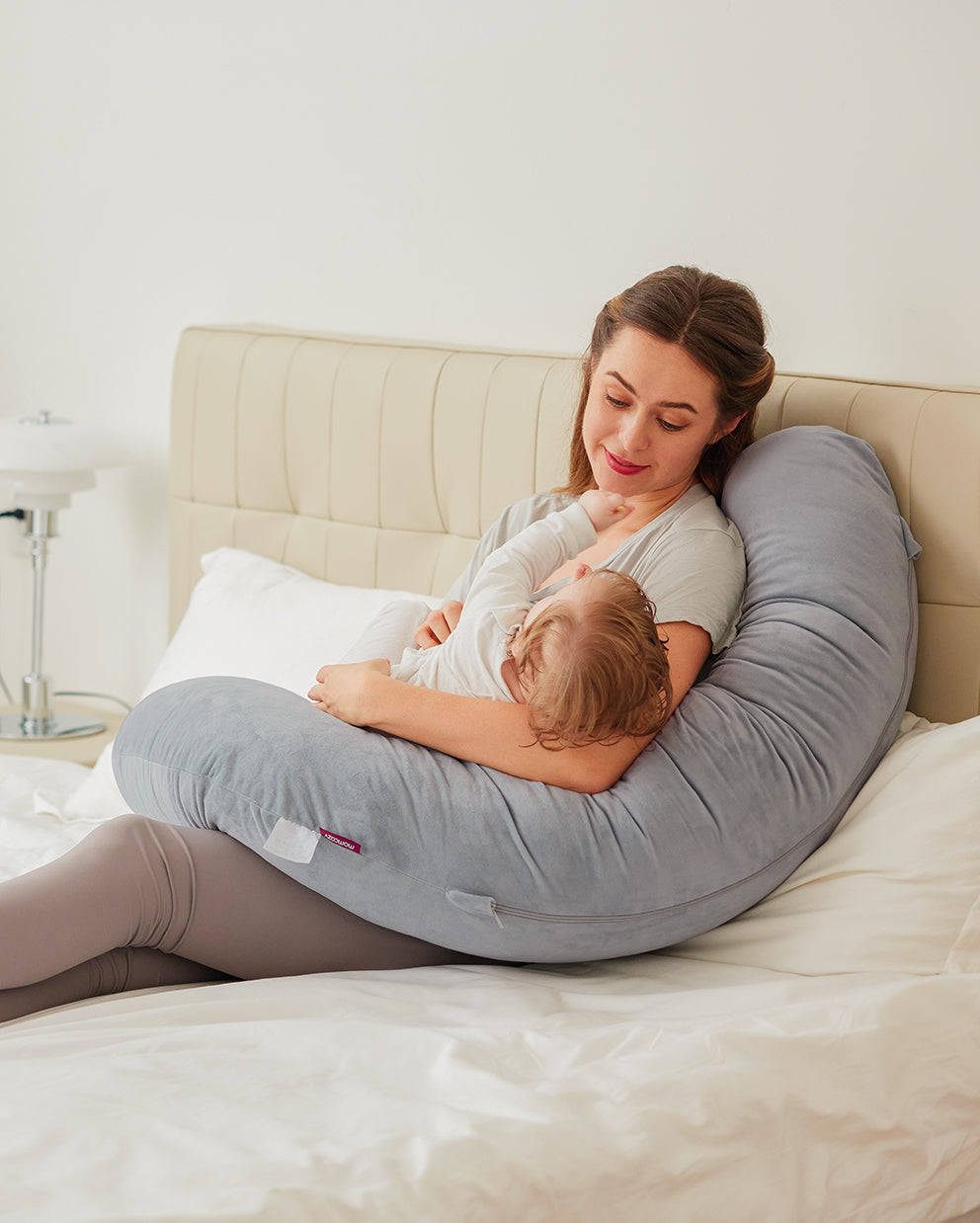 Coussin de grossesse réglable avec cale en coin pour confort et soutien maternité