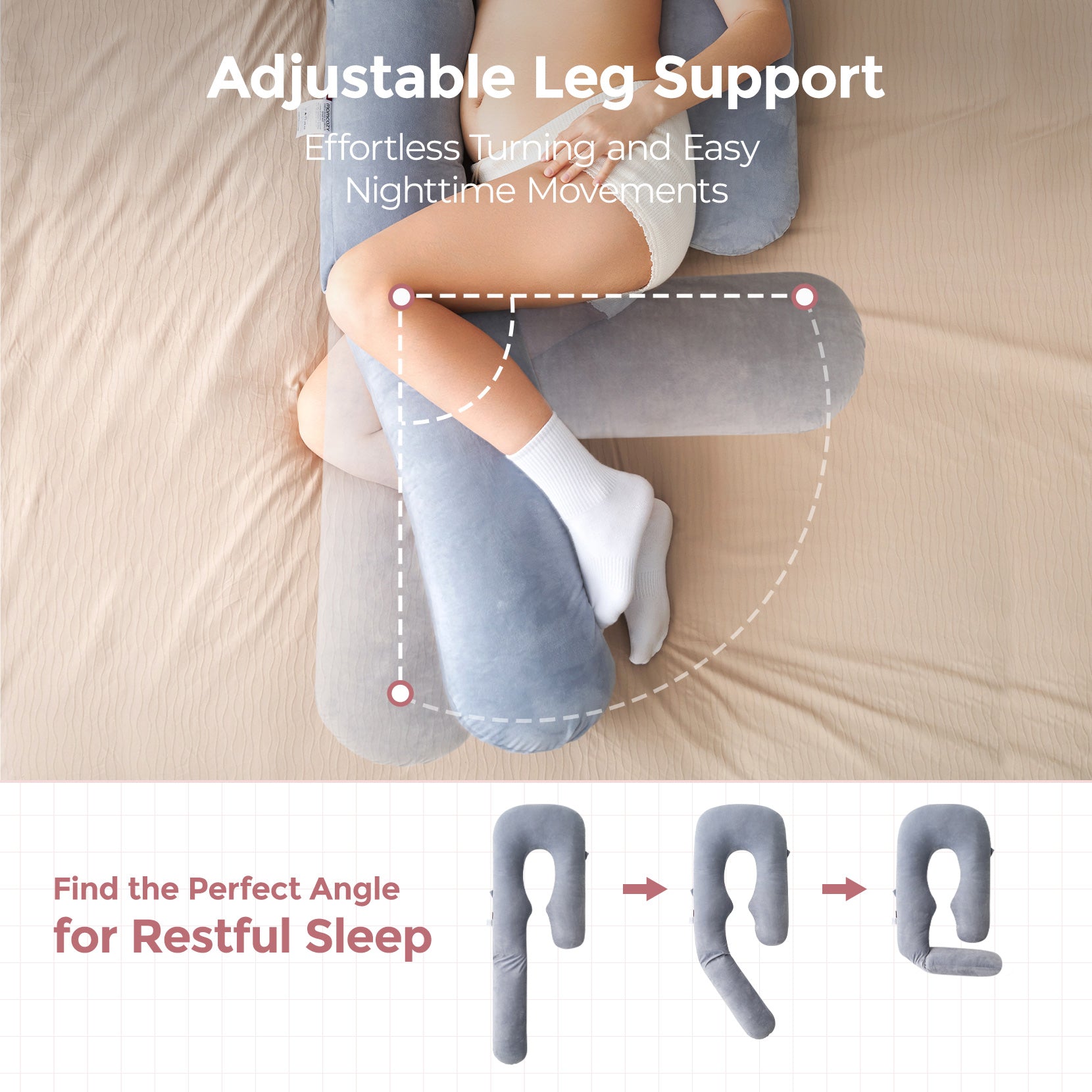 Oreiller de grossesse pour confort et soutien - Oreiller corporel pour le sommeil