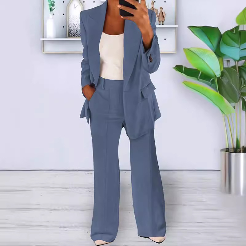 Ensemble tailleur pantalon blazer à un bouton