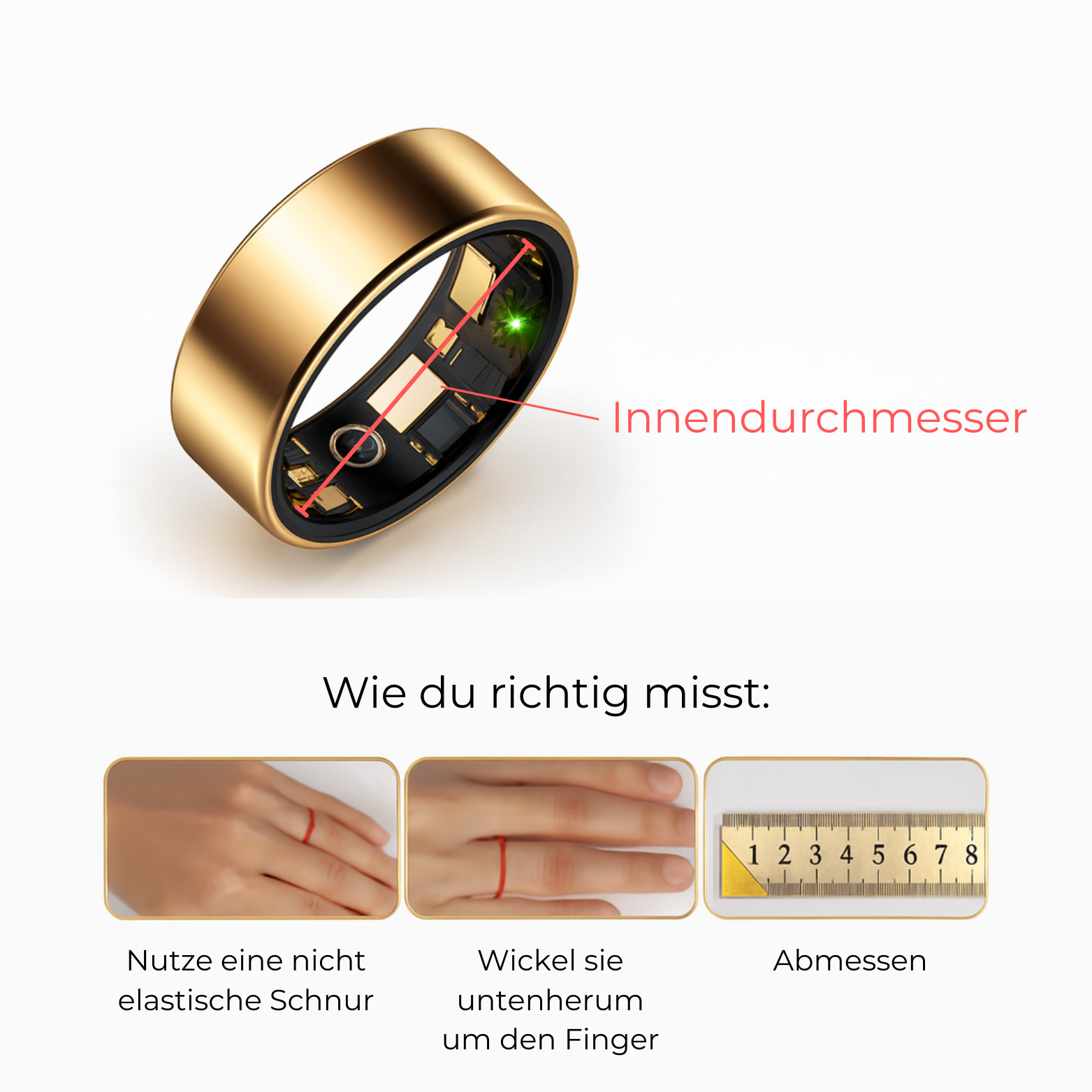 Slimme fitnessring - tracker voor activiteit, slaap en welzijn