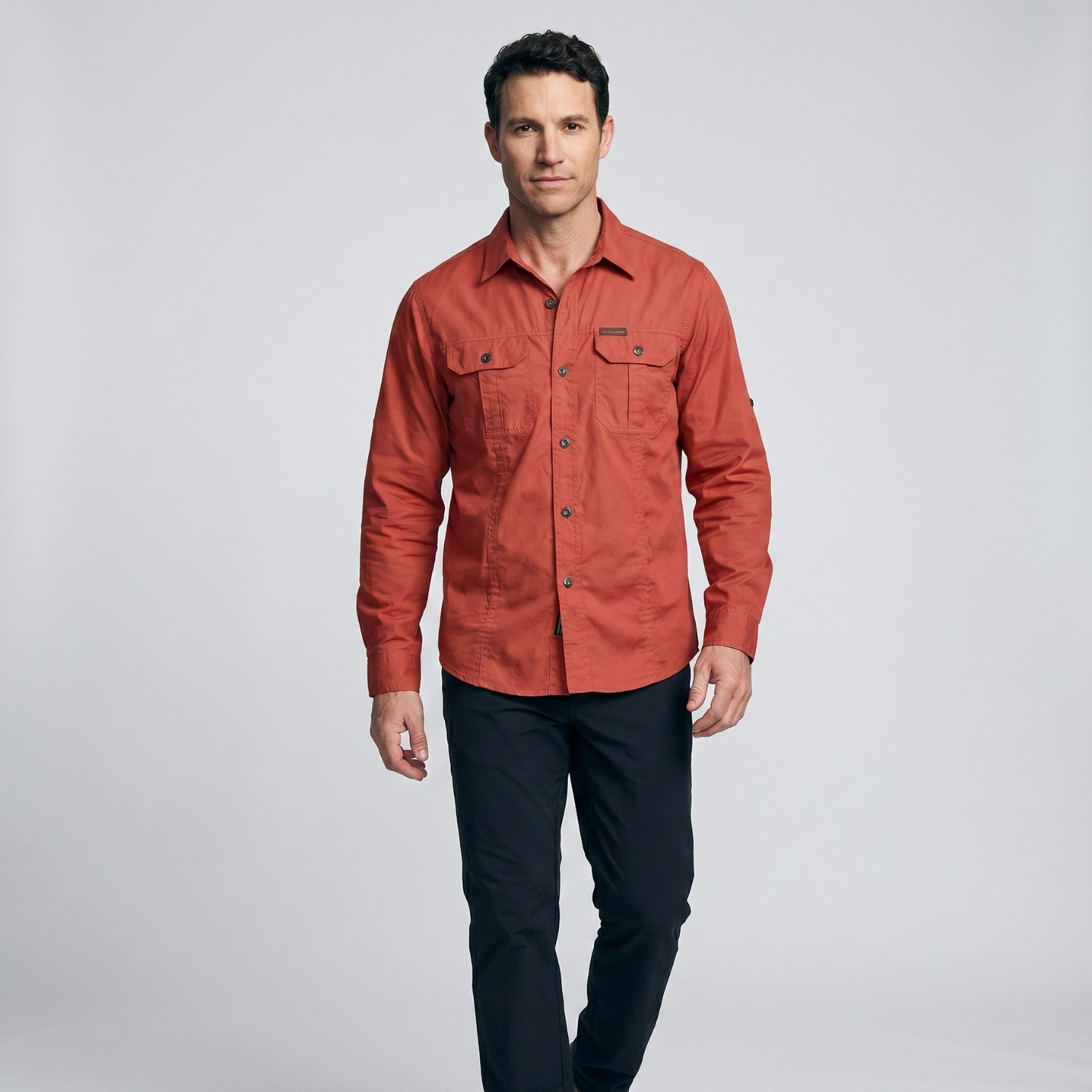 Men’s Lightweight Long-Sleeve Outdoor Shirt – Durable Cotton-Blend Top