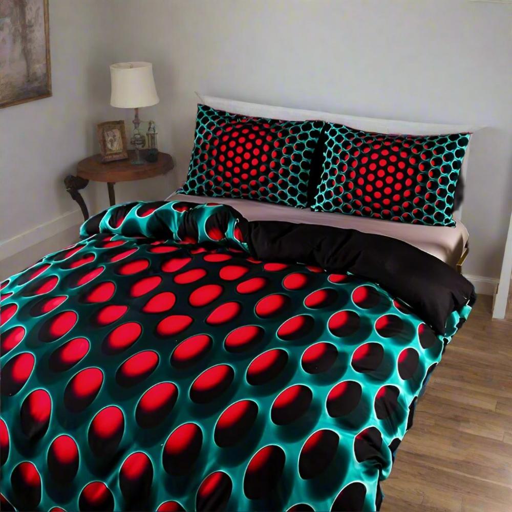 Ensemble de housse de couette Cosmic Vortex 3 pièces | Parure de lit pour décoration de chambre