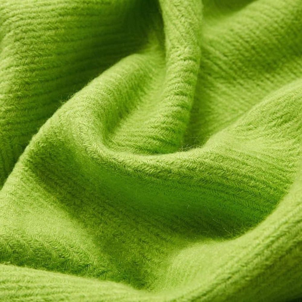 Plaid en tricot épais Cozy avec pompons - Plaid doux pour la décoration intérieure