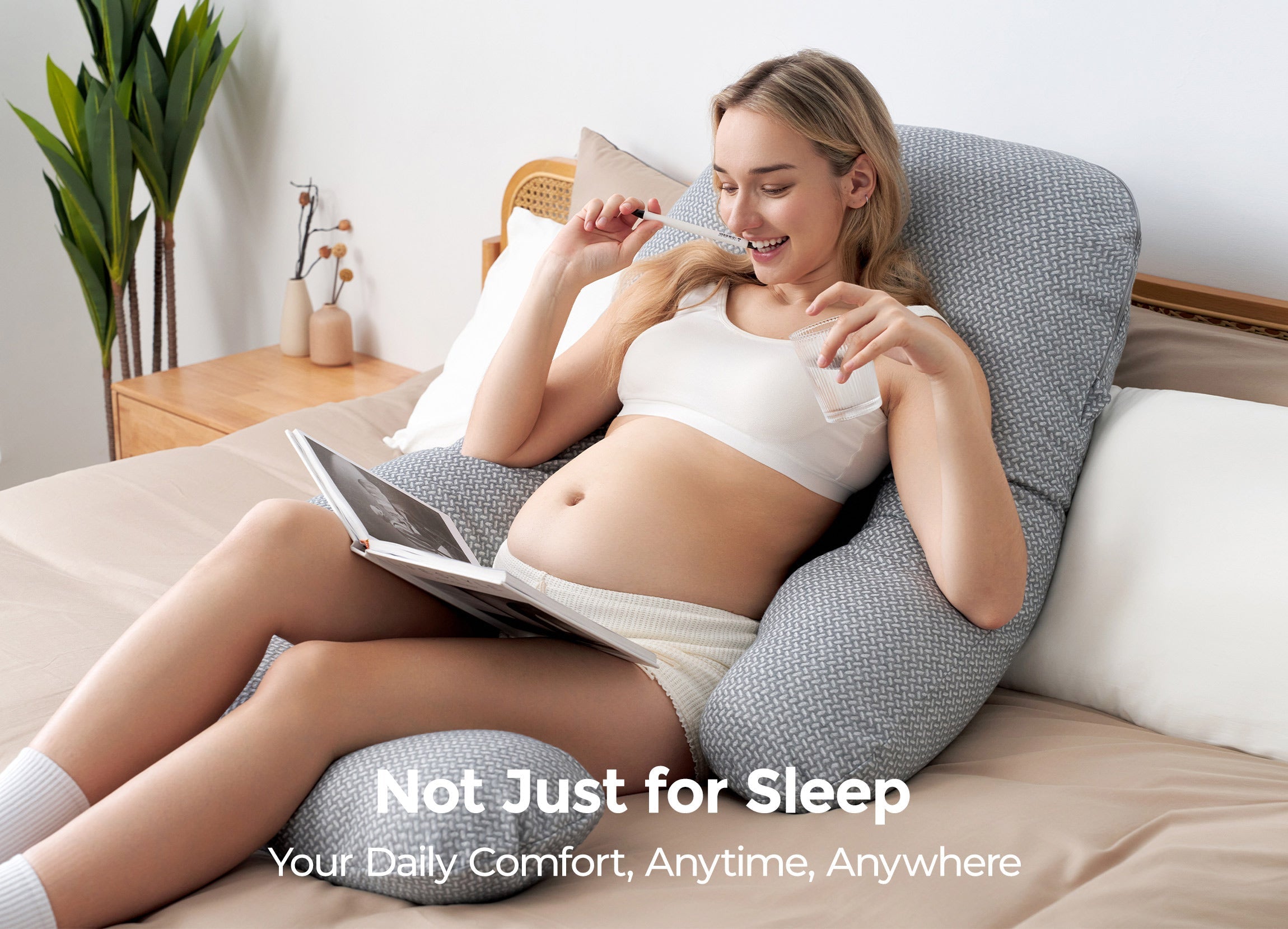 Oreiller de grossesse pour confort et soutien - Oreiller corporel pour le sommeil