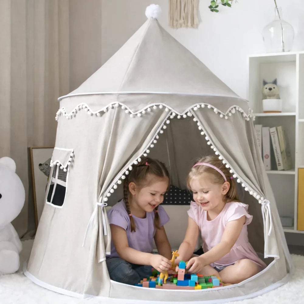 Kids Canvas Play Teepee – DreamHaven Indoor Imaginative Play Tent