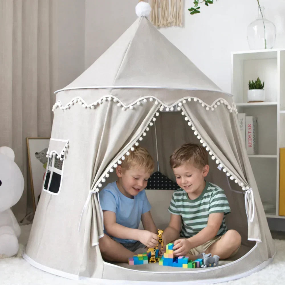 Kids Canvas Play Teepee – DreamHaven Indoor Imaginative Play Tent