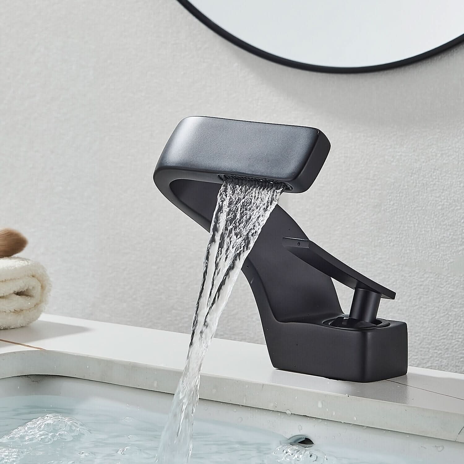 Waterfall Bathroom Faucet – CascadeLux Modern Basin Tap