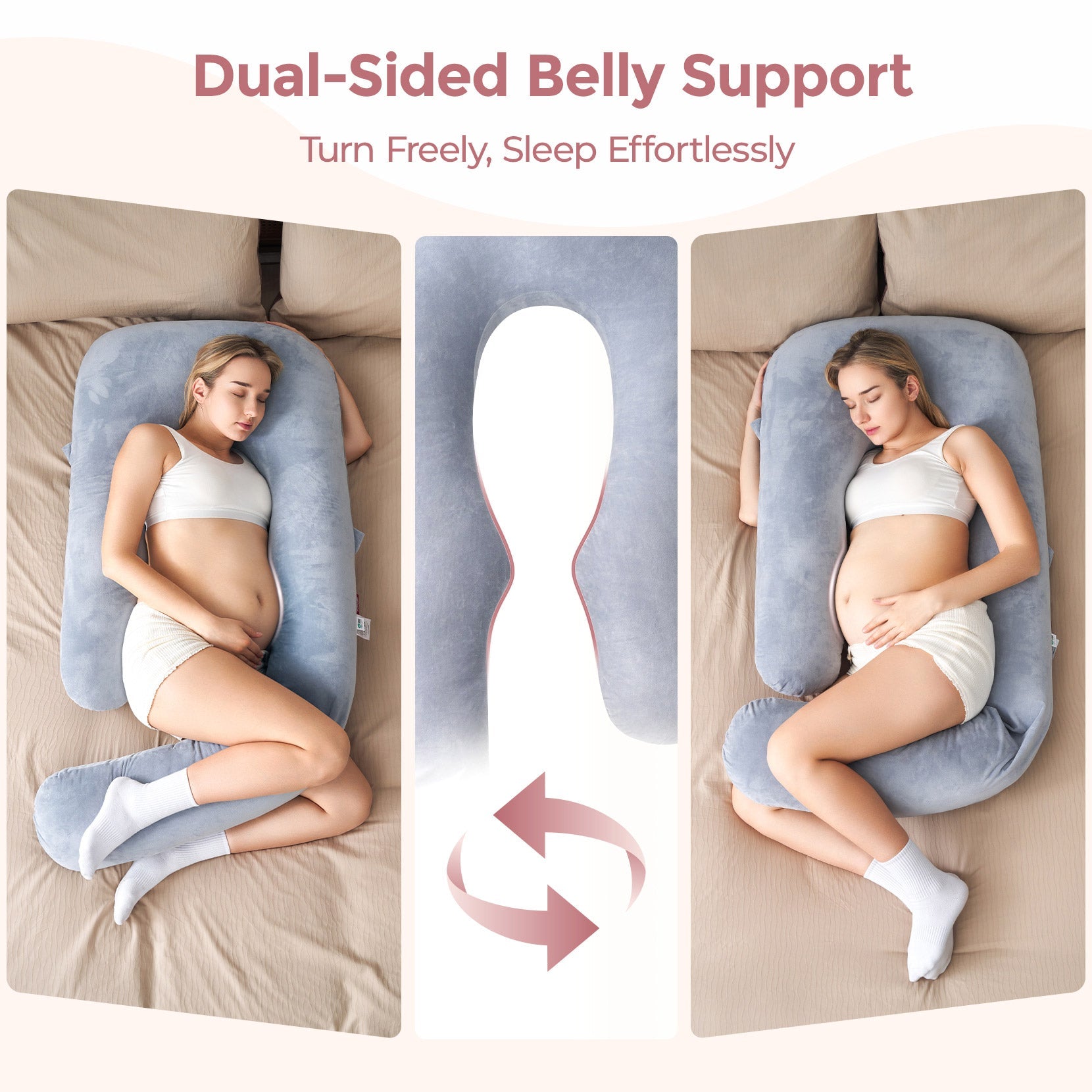 Oreiller de grossesse pour confort et soutien - Oreiller corporel pour le sommeil