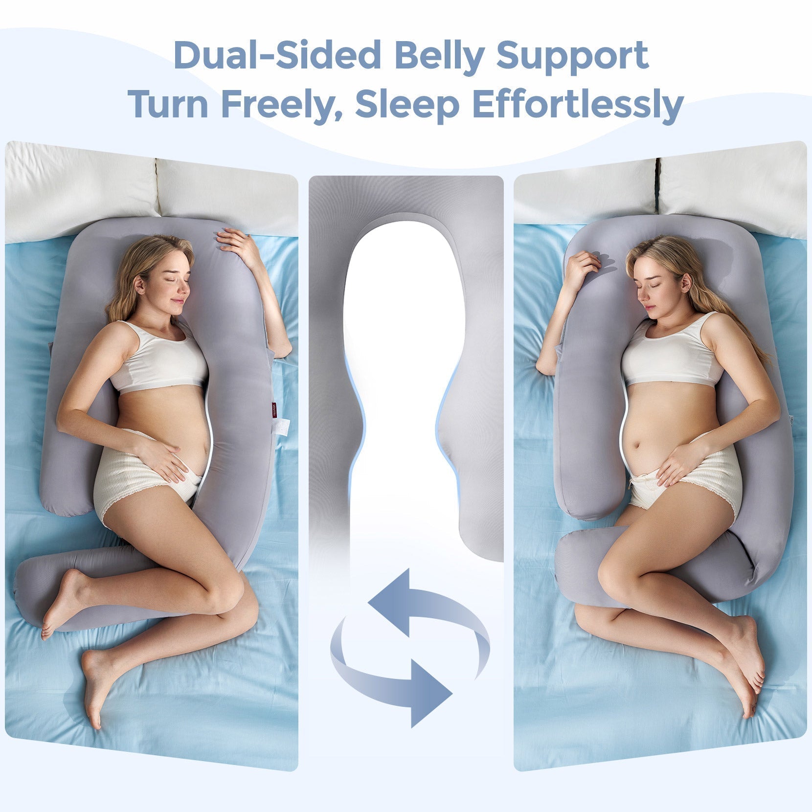 Oreiller de grossesse pour confort et soutien - Oreiller corporel pour le sommeil