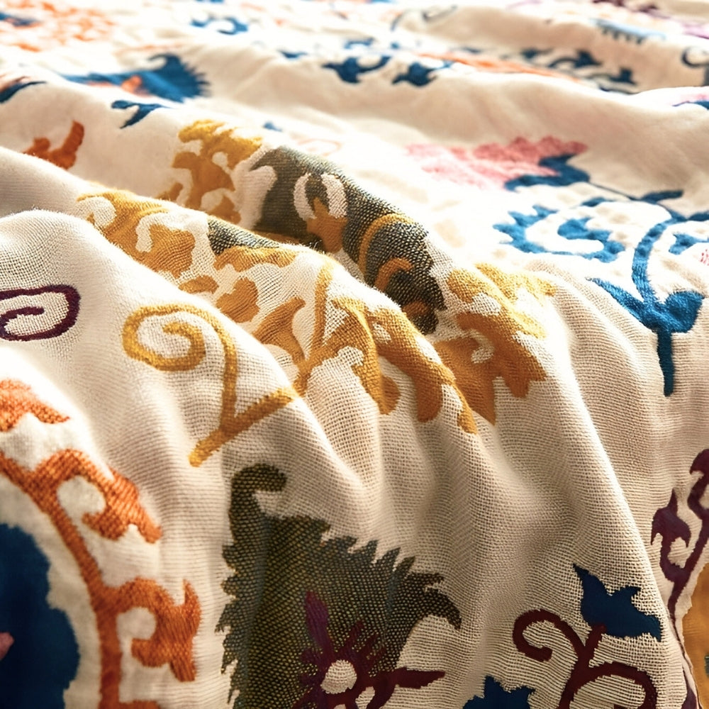 Couverture de lit en gaze de coton douce et respirante pour le confort estival