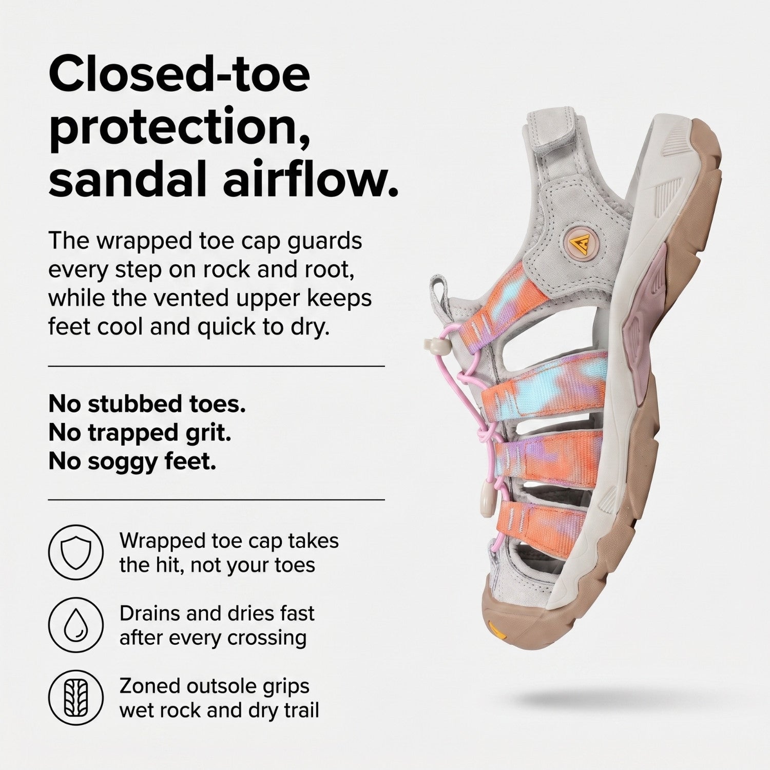 Women’s Closed-Toe Walking Sandals – Hiking & Water Shoes