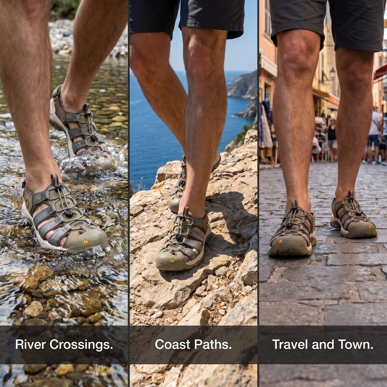 Men’s Closed-Toe Walking Sandals – Hiking & Water Shoes
