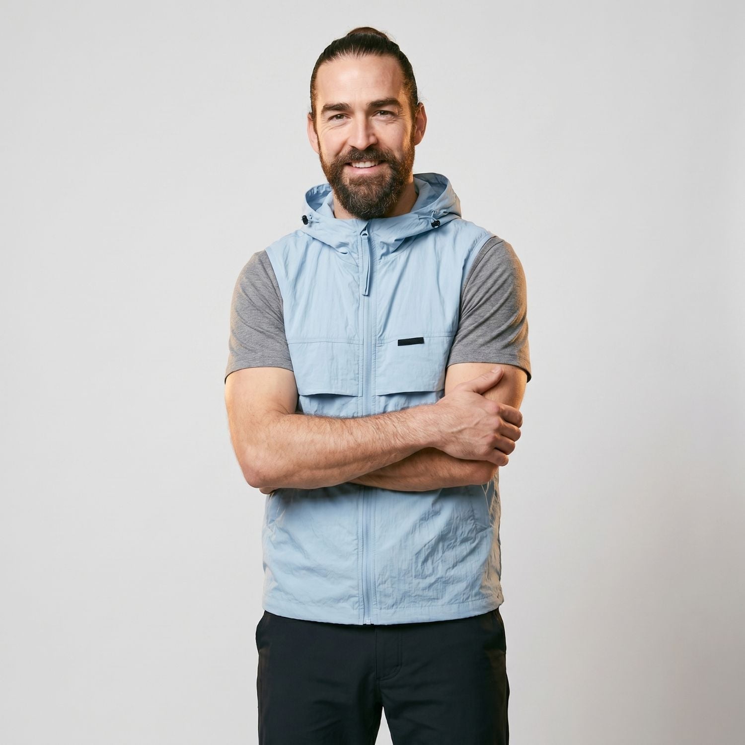 Men’s Hooded Gilet – Lightweight Windproof Vest for Fishing & Hiking