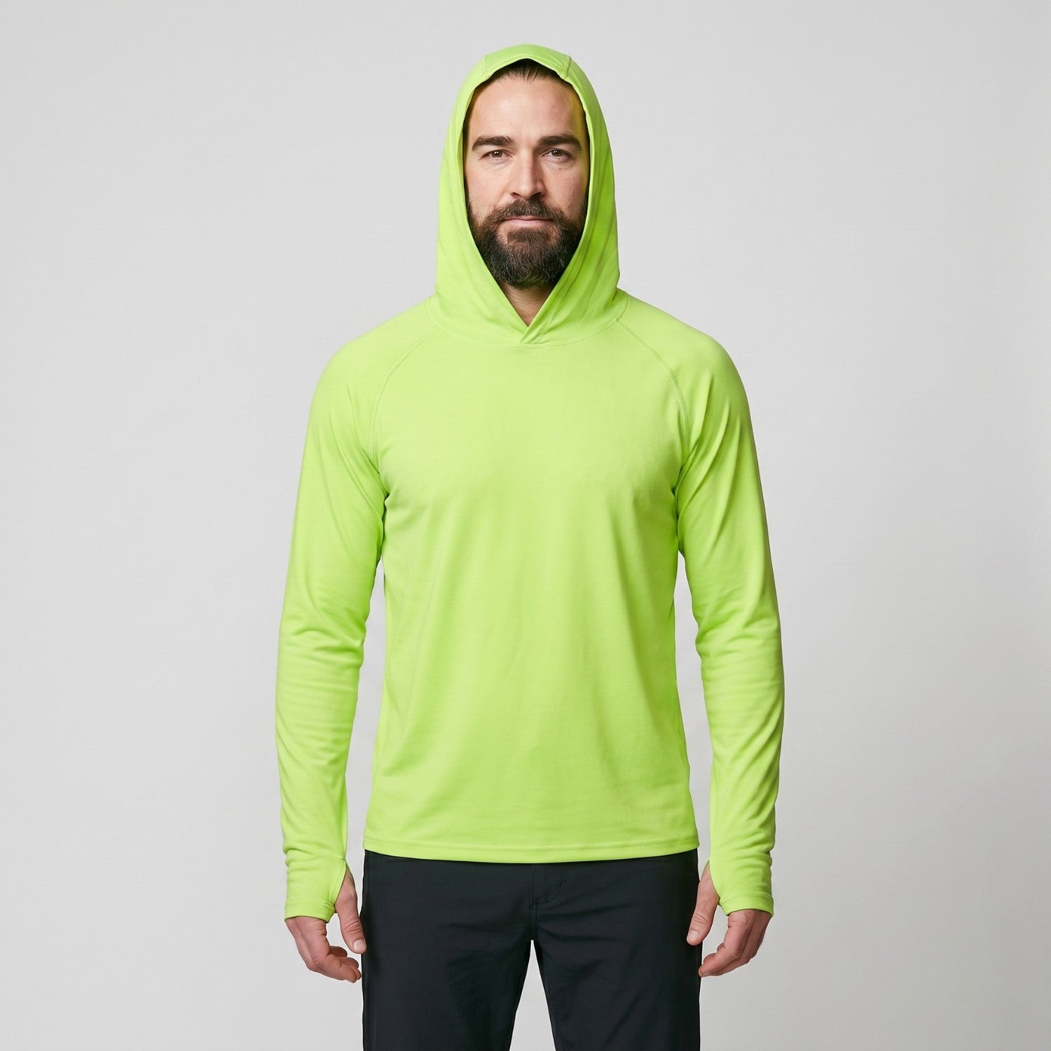 Men’s UPF 50+ Sun Hoodie – Quick-Dry Hiking & Fishing Top with Thumb Loops