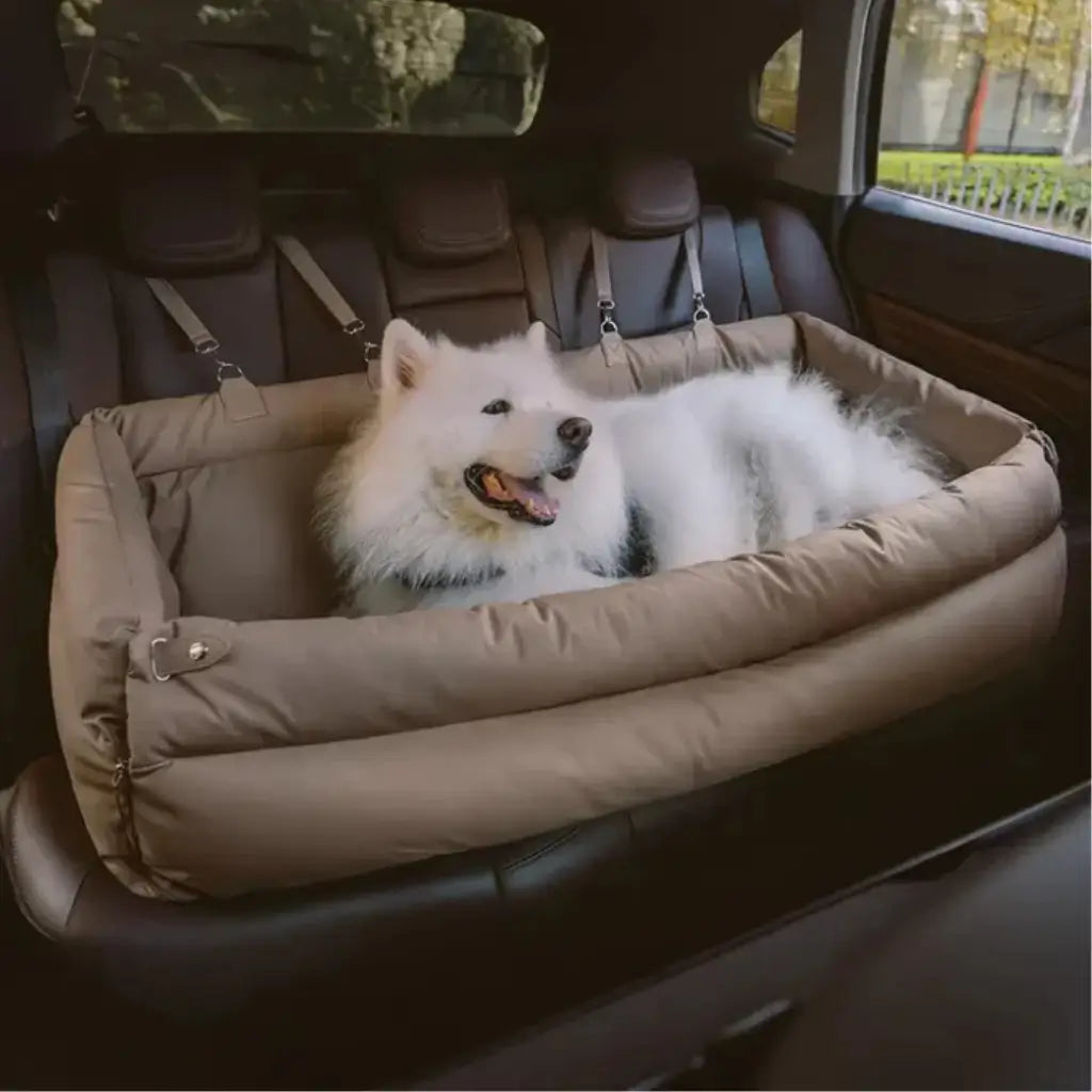 2 - in - 1 Autositz und Reisebett für Hunde mit Sicherheitsleine