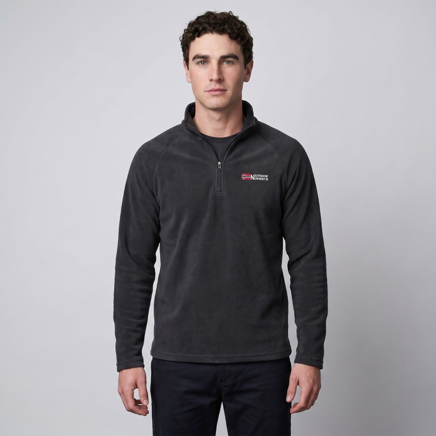 Men’s Quarter-Zip Fleece Pullover – Lightweight Hiking & Camping Mid-Layer