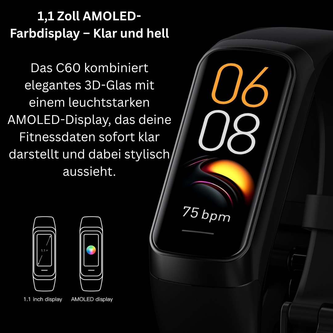 Smart Fitness Watch - Heart Rate, Sleep Tracking and 25 Sports Modes
