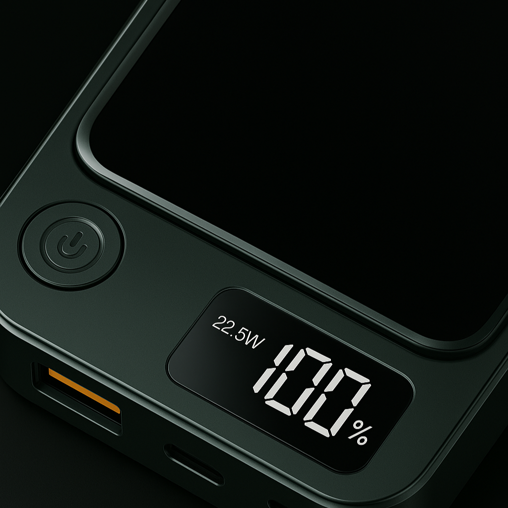 Magnetische draadloze powerbank - compacte draagbare batterij met ledindicator