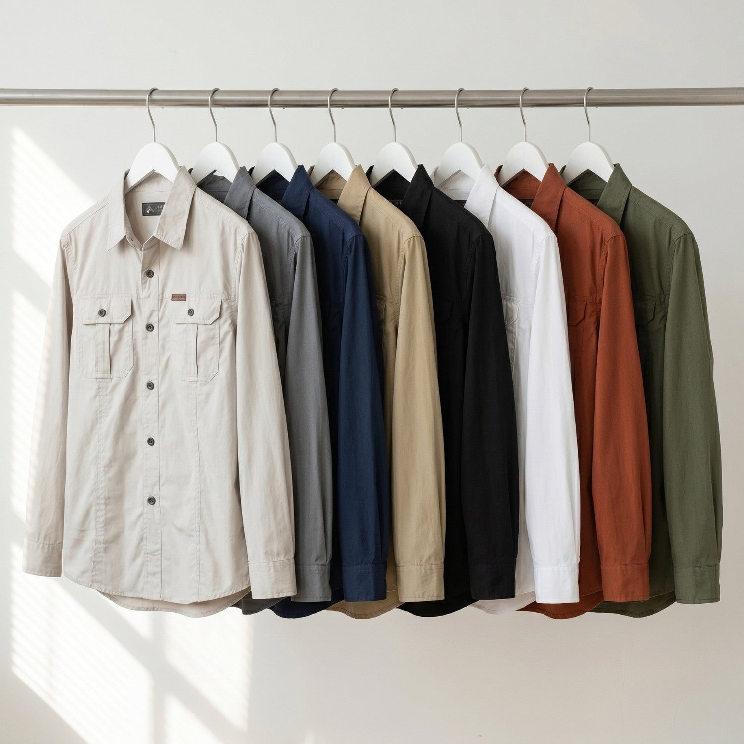 Men’s Lightweight Long-Sleeve Outdoor Shirt – Durable Cotton-Blend Top