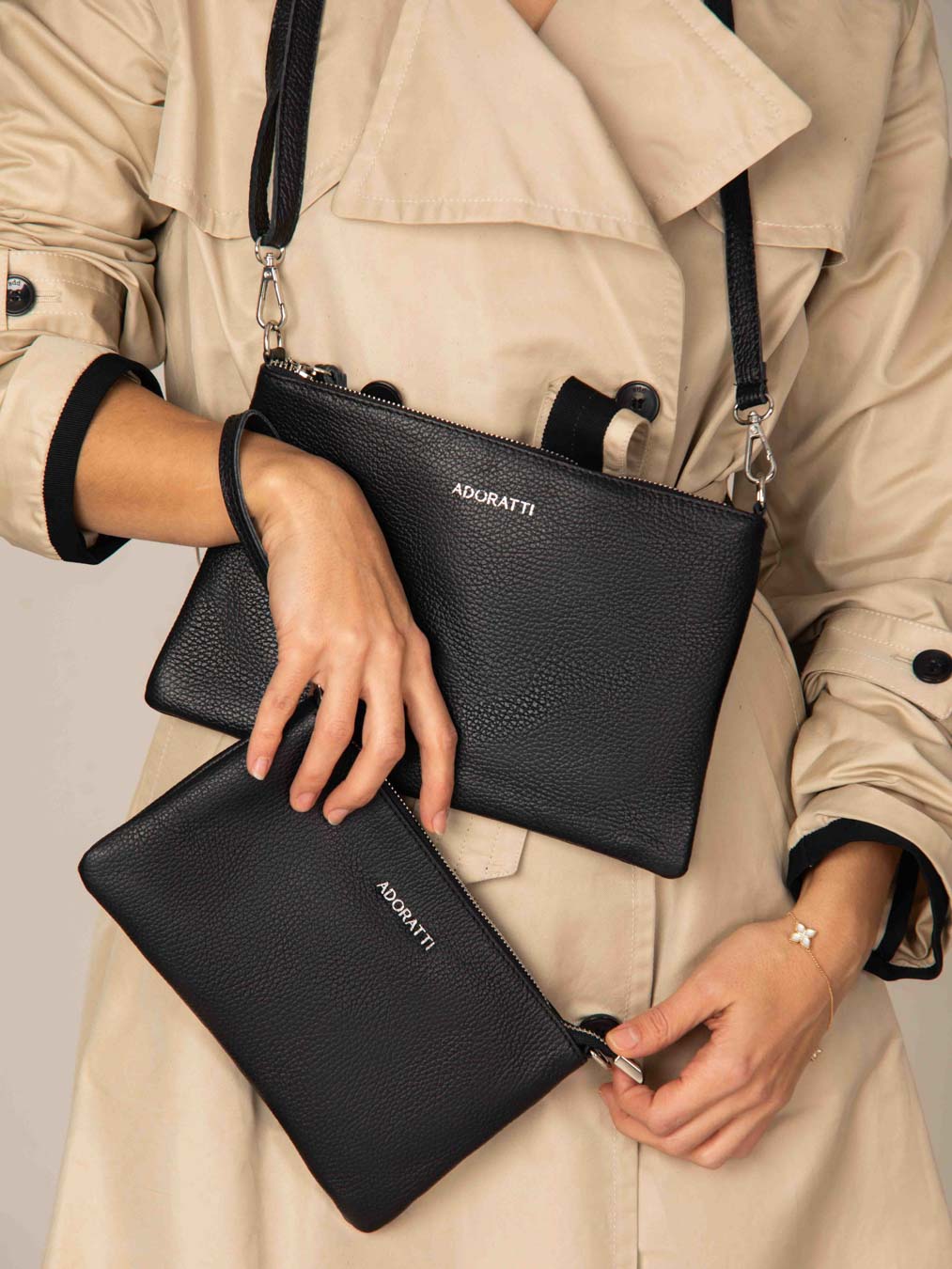Pochette en cuir Eleganza Duo-Size